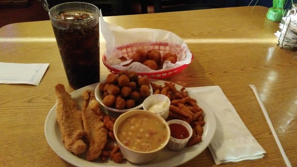 Simple menu layout for Southern comfort food.