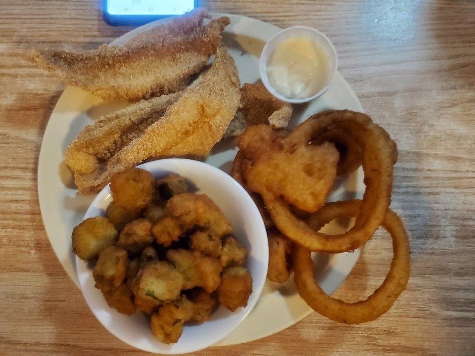 Restaurant menu with appetizers and kid's meals.
